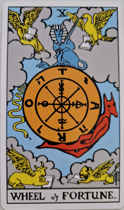 The wheel of fortune tarot card