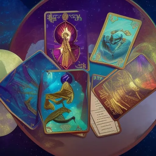 Tarot Cards At night